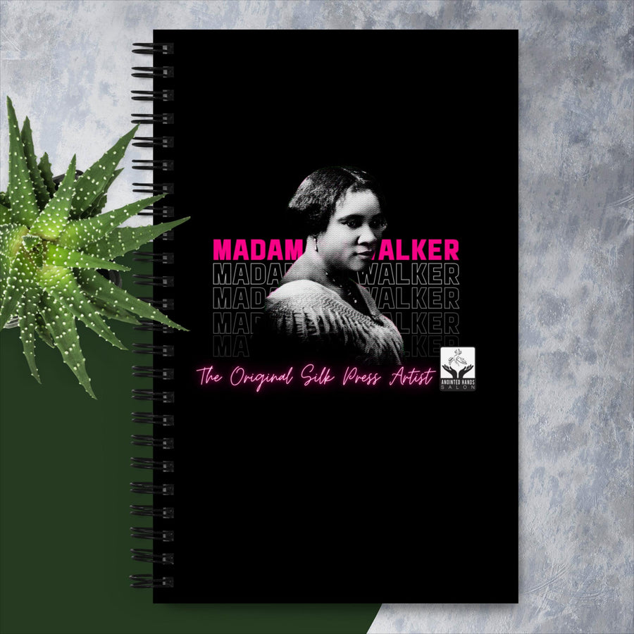 Madam CJ Walker "Original Silk Press Artist"  Spiral notebook